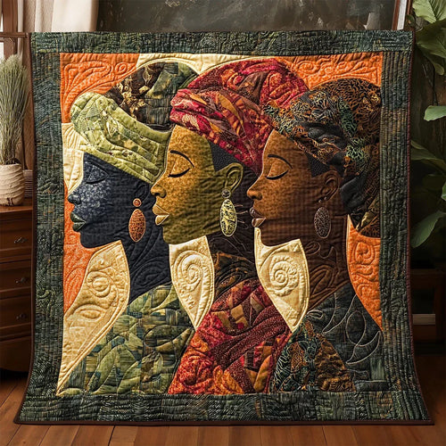 African Woman Quilt Blanket