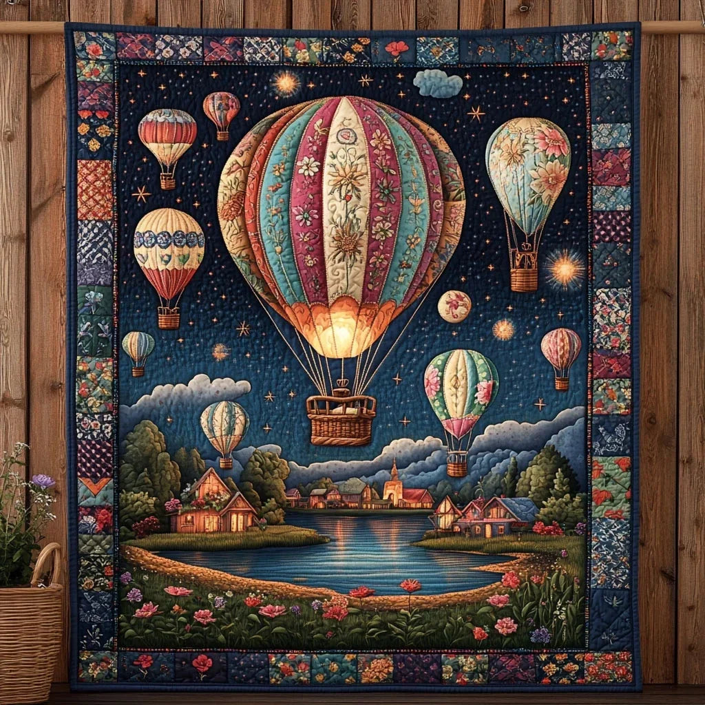 Air Balloon Dream Quilt Blanket