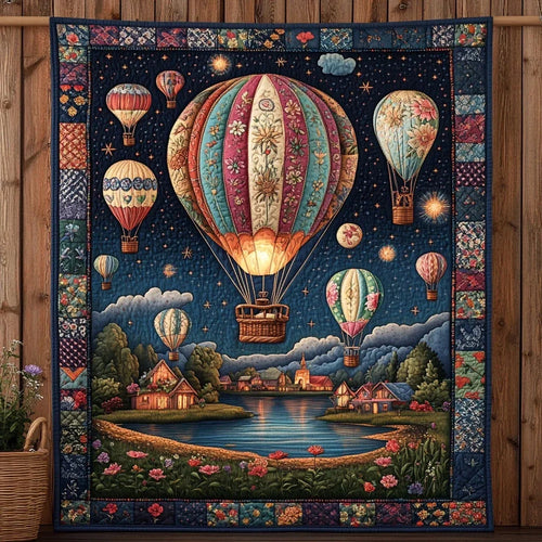 Air Balloon Dream Quilt Blanket