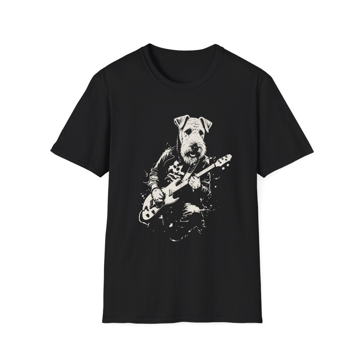 Airedale Terrier Rocking Guitar Tee