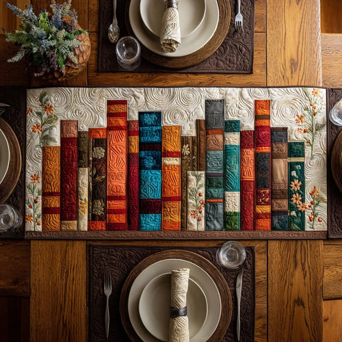 Aisle Book Quilted Table Runner