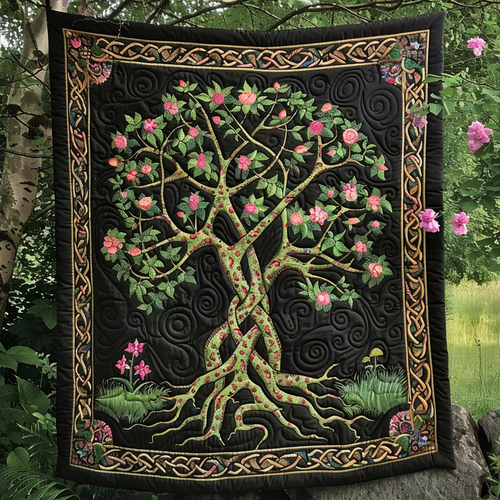 Whispering Woods Quilted Blanket - Throw (55" x 60")