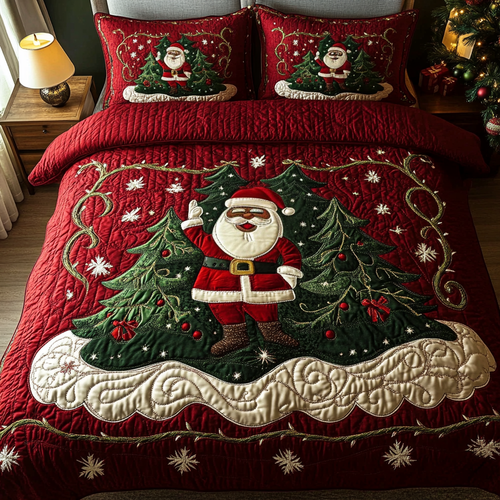 Santa Workshop Wonder V2 3-Piece Quilted Bedding Set - Single (59" x 70")