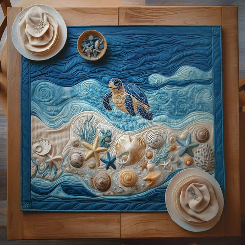 Aloha Turtle Quilted Table Topper