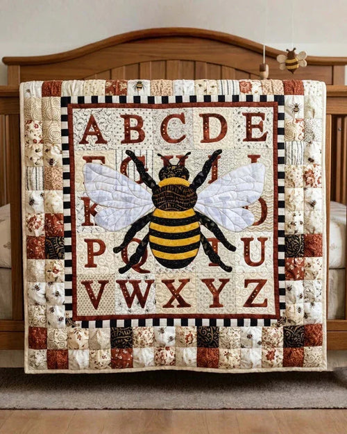 Alphabet B Quilt Blanket - Quilted Blanket by Wild and Way