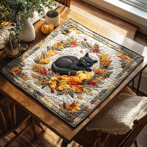 Amber Gaze Quilted Table Topper