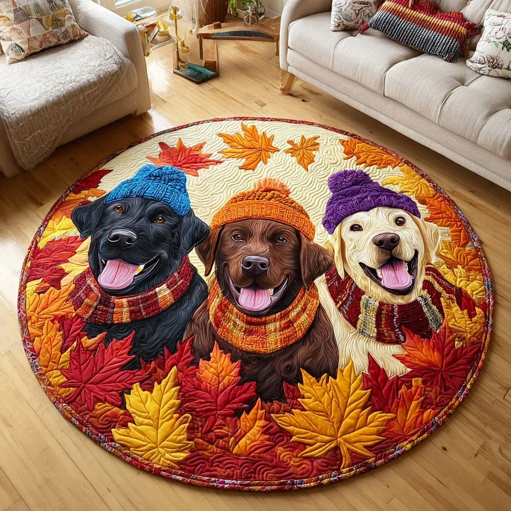 Amber Lab Haven Quilted Round Mat