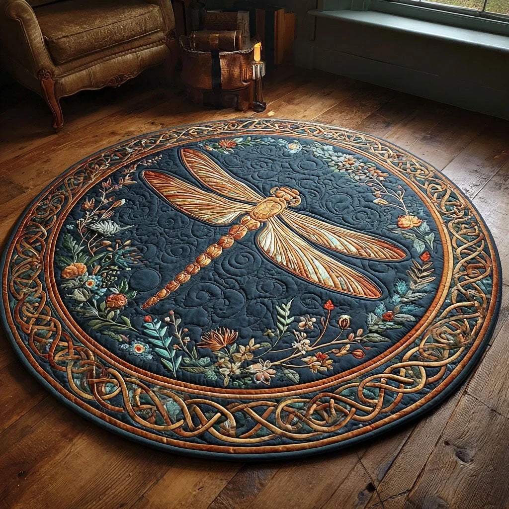 Amber Meadow Quilted Round Mat