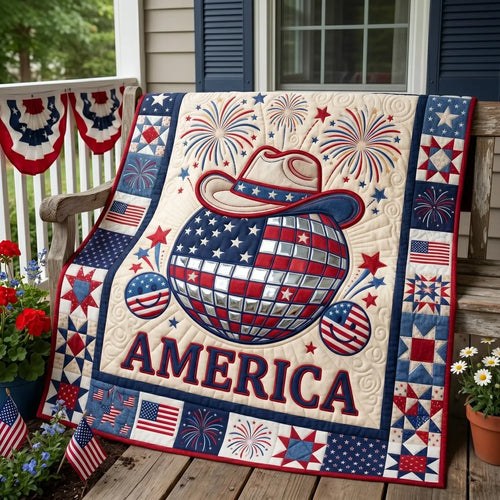 American Disco Ball Quilt Blanket