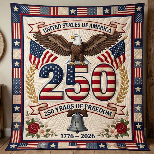 American Eagle 250 Anniversary Quilt Blanket