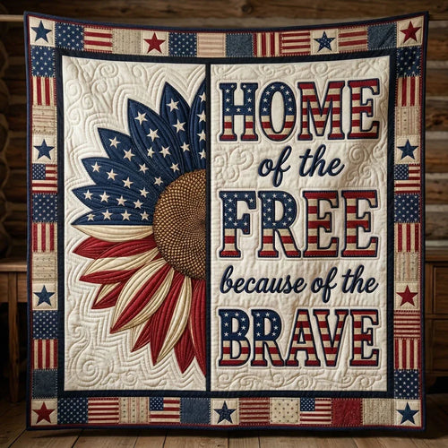 American Flag Blossom Quilt Blanket