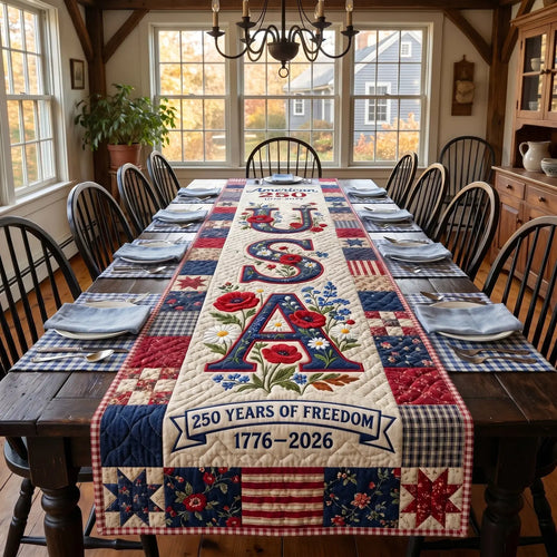 American Glory Quilted Table Runner