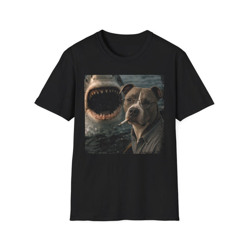 American Pit Bull Terrier and Shark Tee