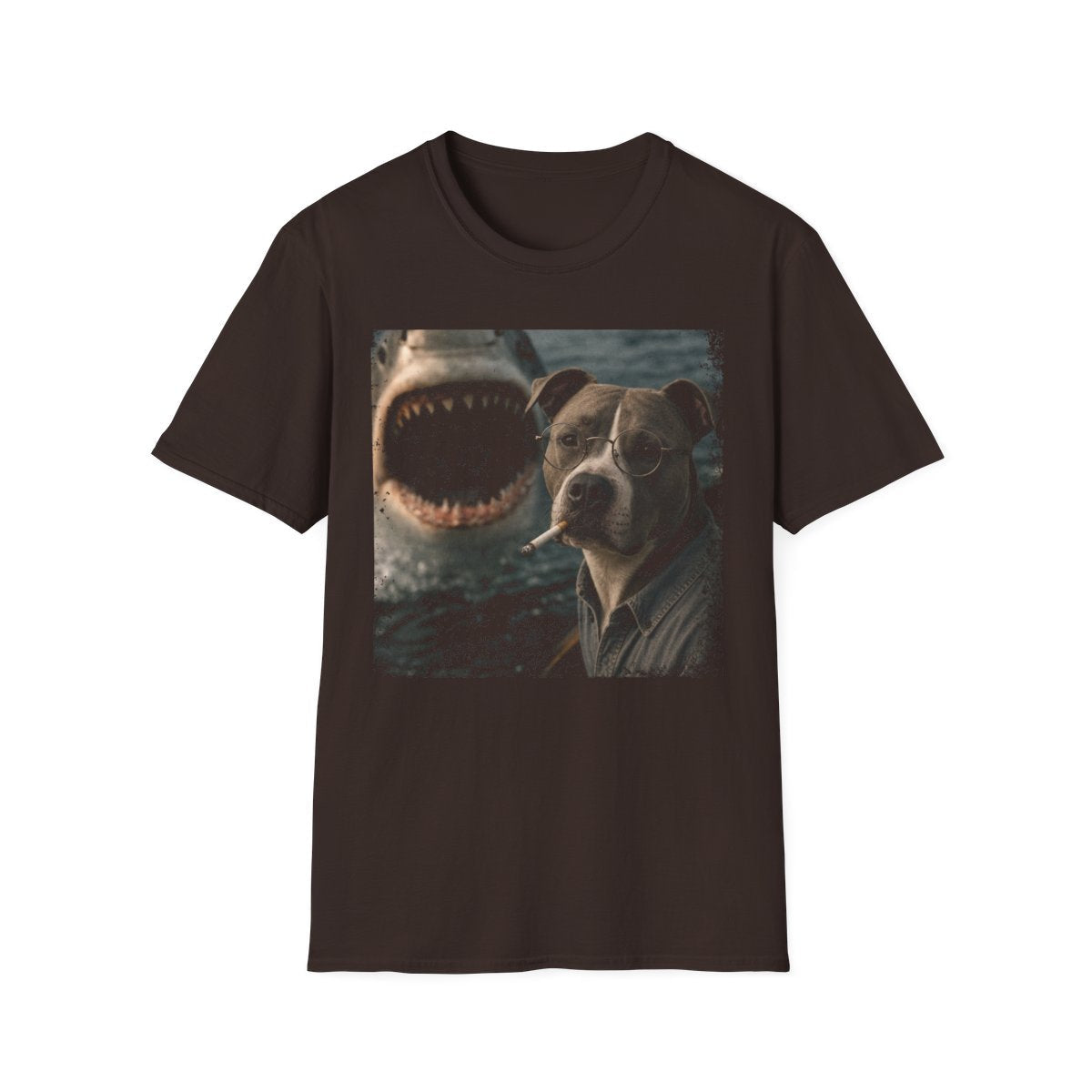 American Pit Bull Terrier and Shark Tee