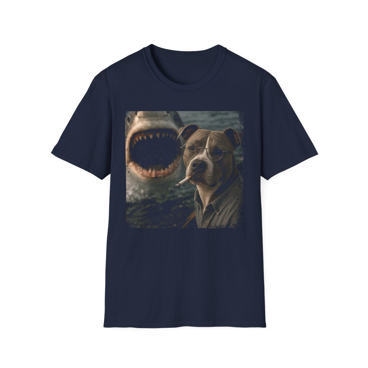 American Pit Bull Terrier and Shark Tee