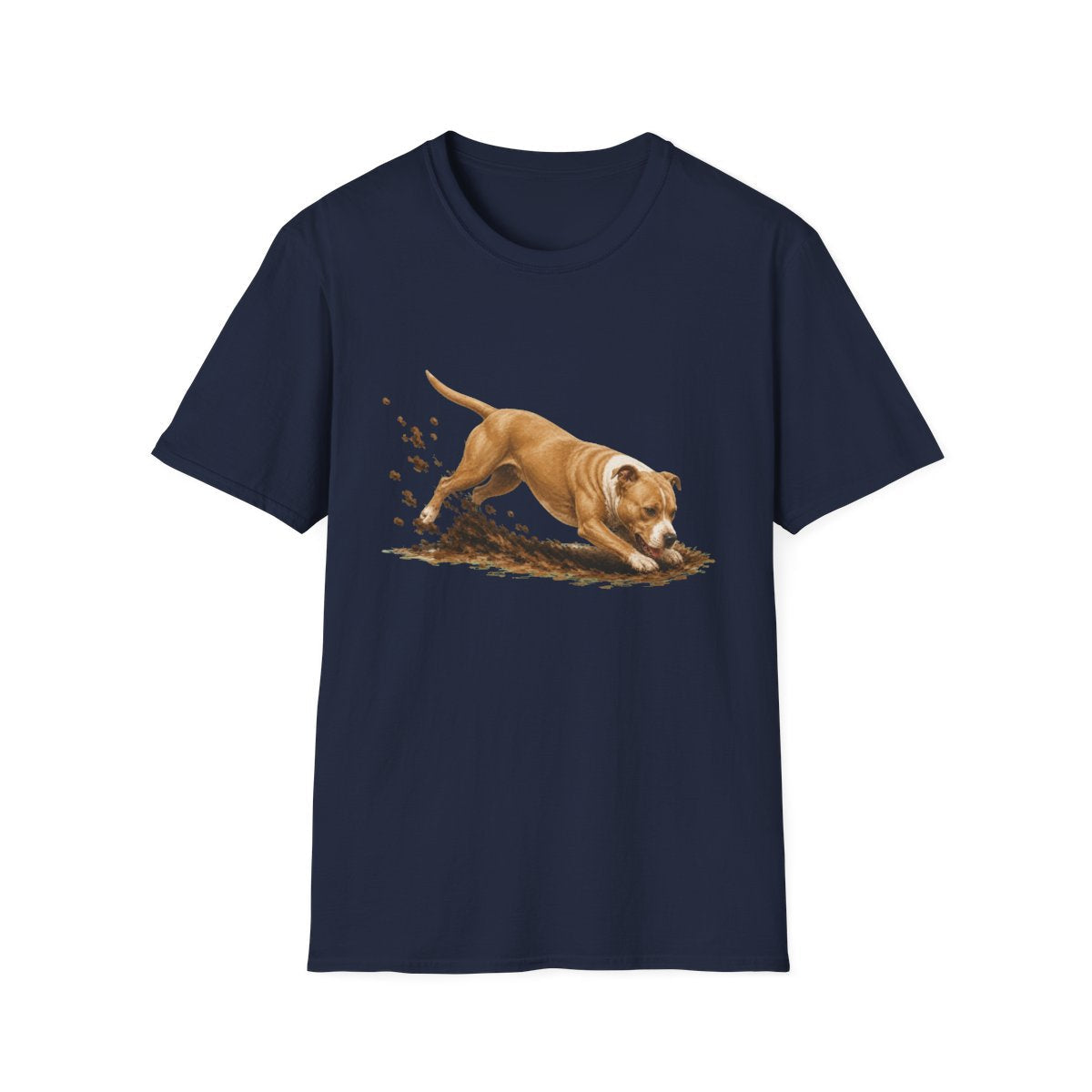 American Pit Bull Terrier Excavating Mode On Tee