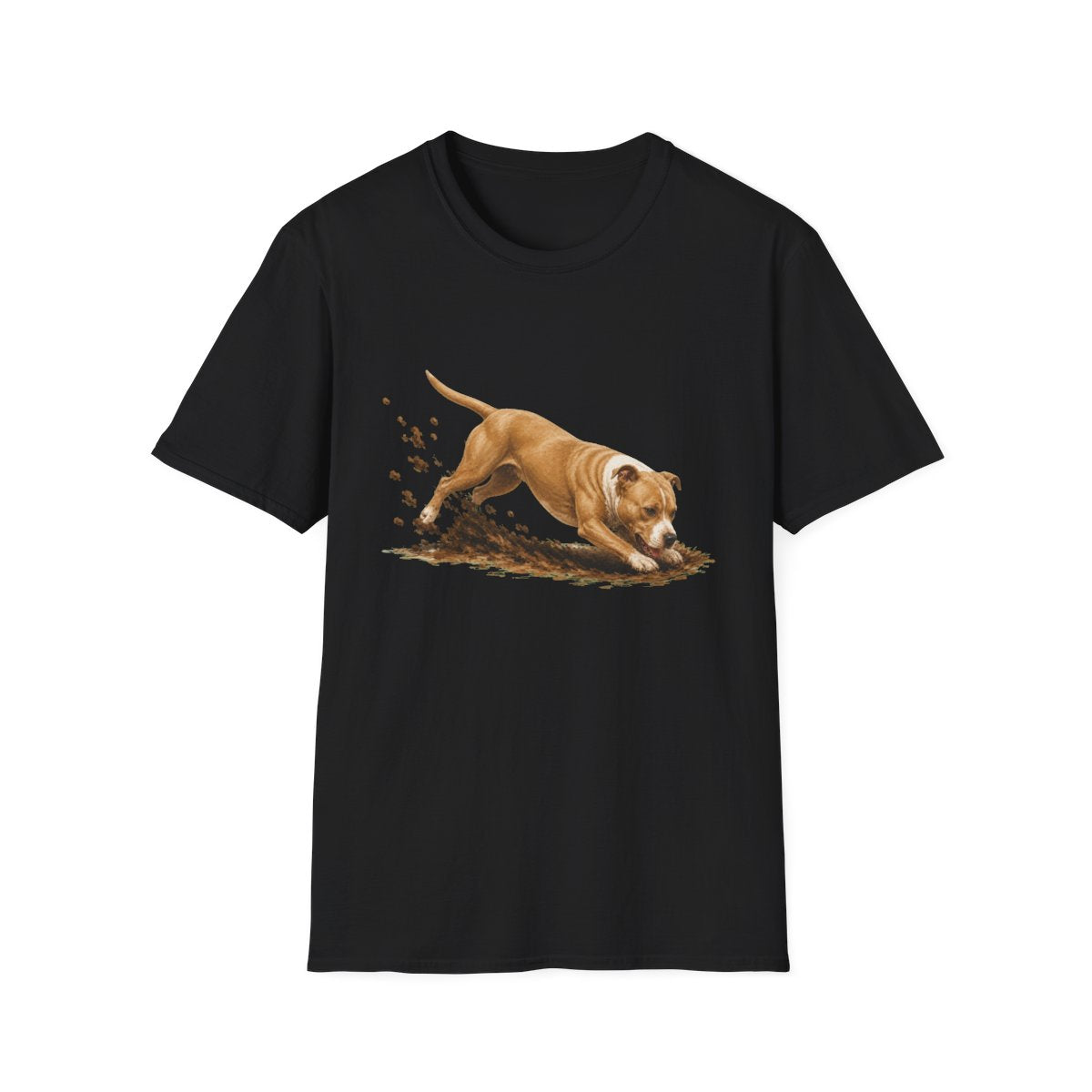 American Pit Bull Terrier Excavating Mode On Tee