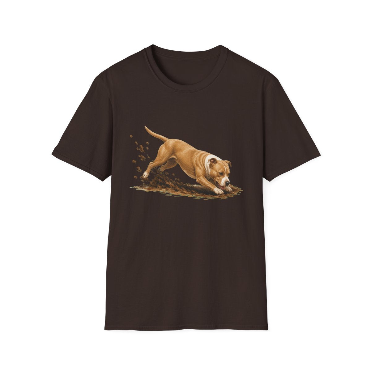 American Pit Bull Terrier Excavating Mode On Tee