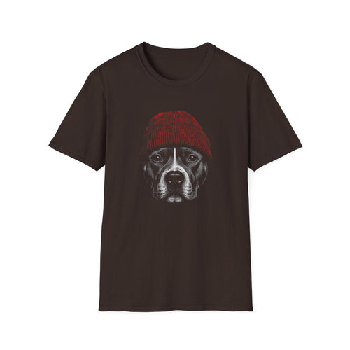 American Pit Bull Terrier In Beanie Tee