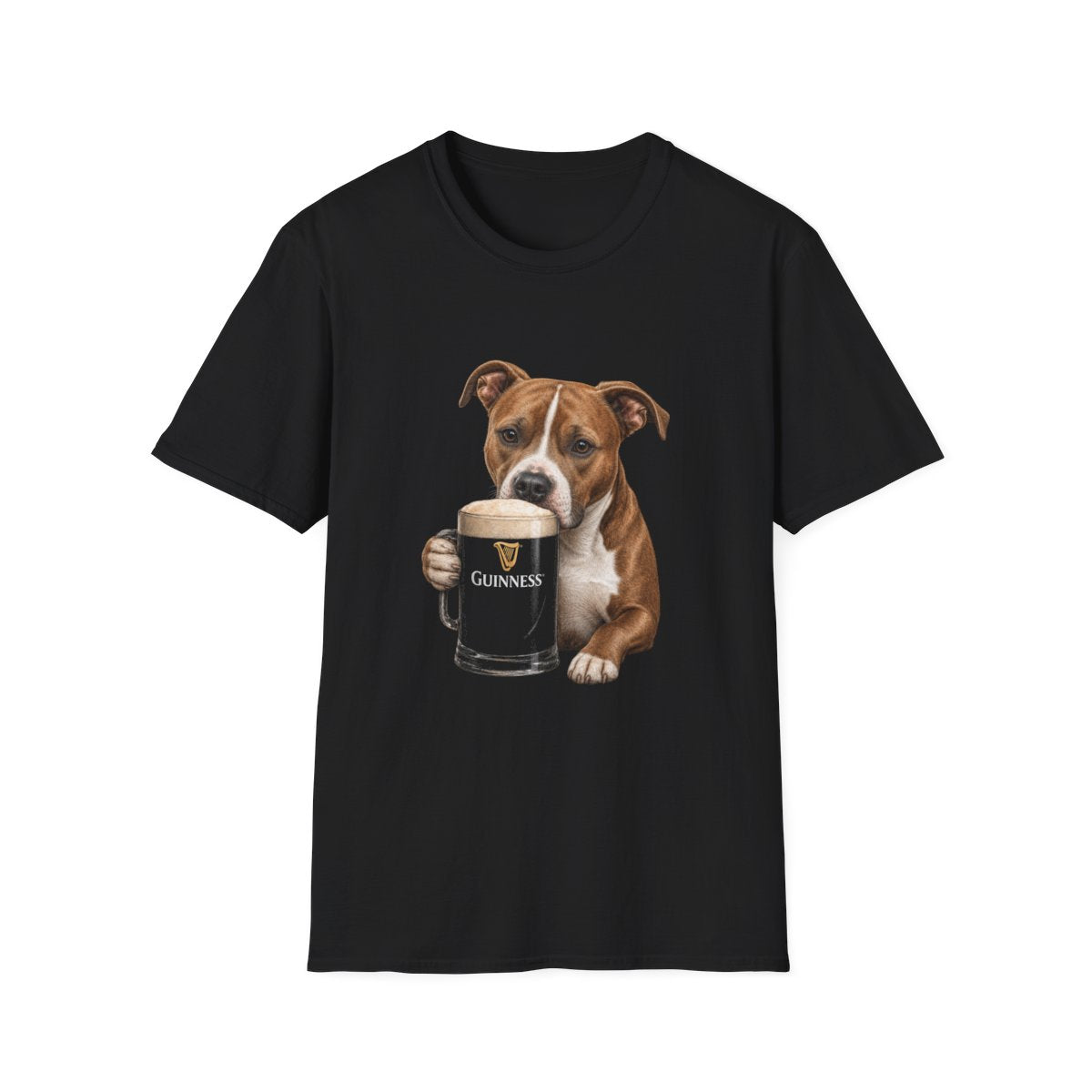 American Pit Bull Terrier With A Pint Tee