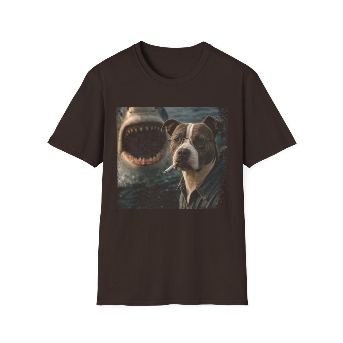 American Staffordshire Terrier and Shark Tee