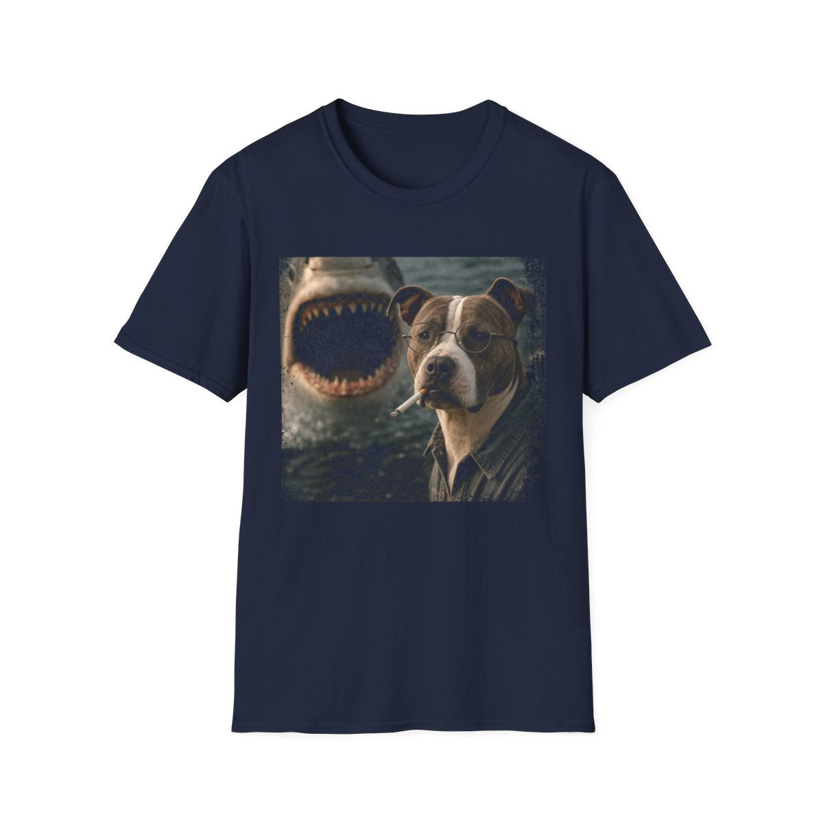 American Staffordshire Terrier and Shark Tee