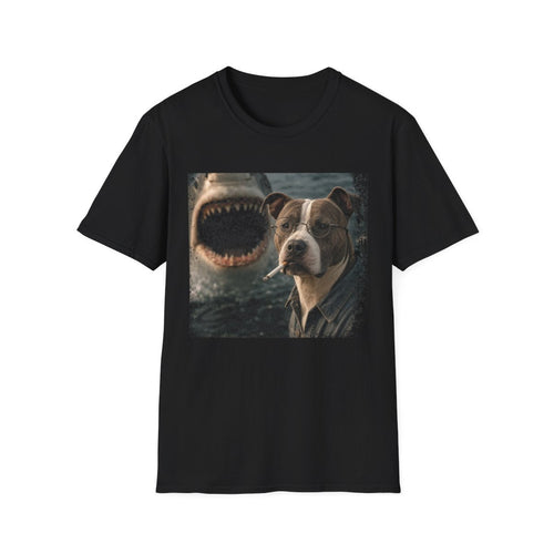 American Staffordshire Terrier and Shark Tee