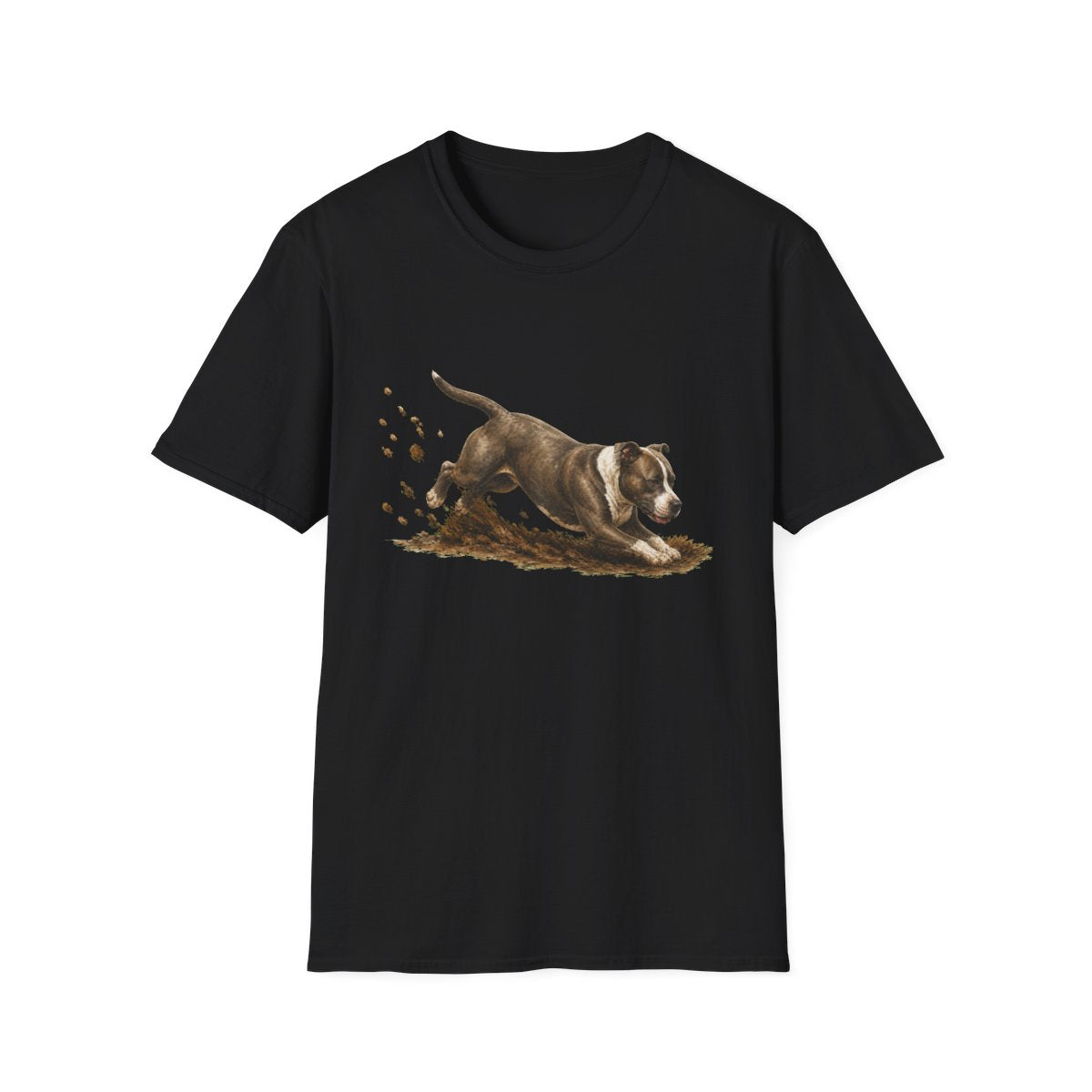 American Staffordshire Terrier Excavating Mode On Tee
