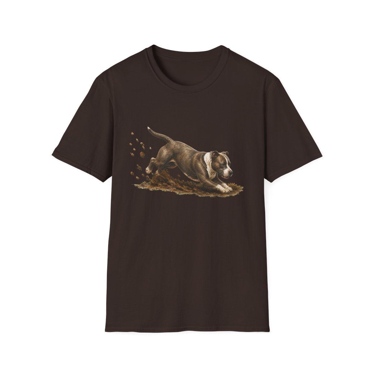 American Staffordshire Terrier Excavating Mode On Tee