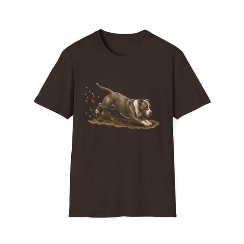 American Staffordshire Terrier Excavating Mode On Tee