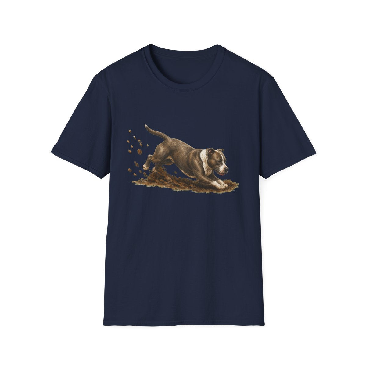 American Staffordshire Terrier Excavating Mode On Tee