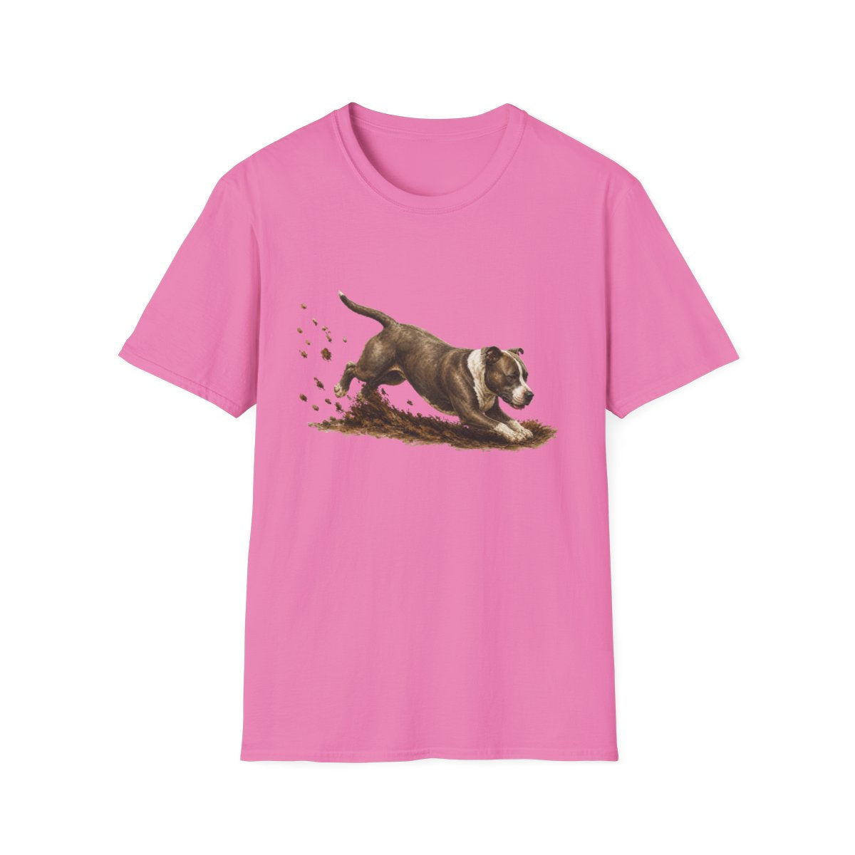 American Staffordshire Terrier Excavating Mode On Tee