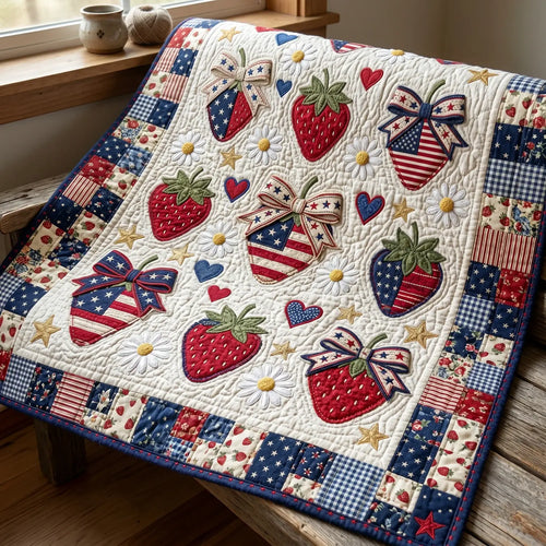 American Strawberry Quilt Blanket