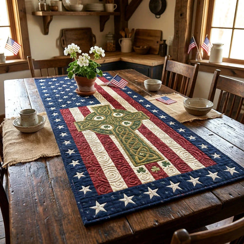 Americana Blessing Quilted Table Runner