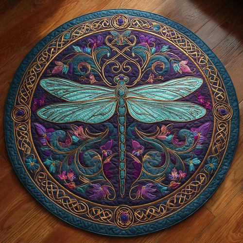 Amethyst Glow Quilted Round Mat
