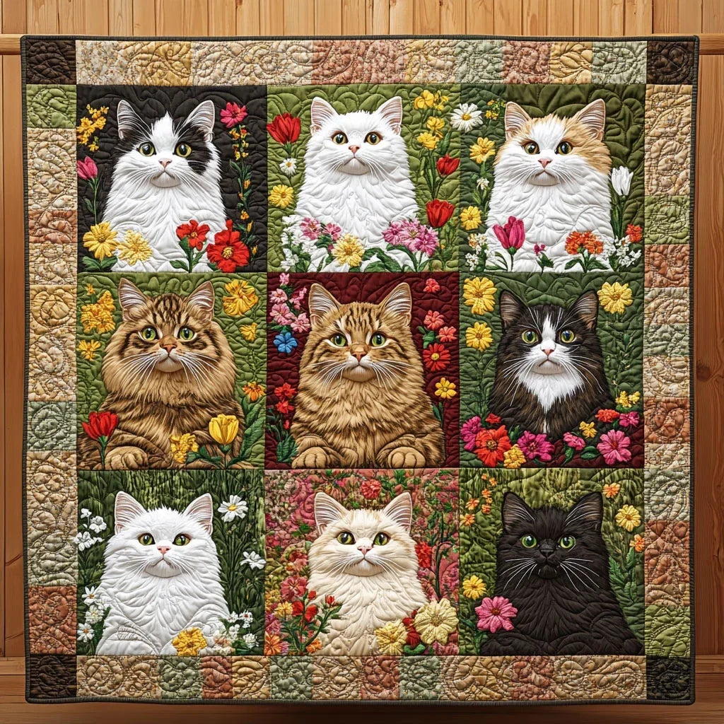 Among Flower Quilt Blanket