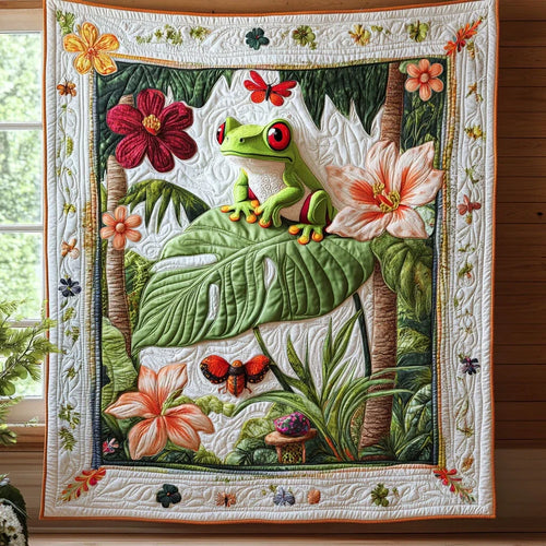 Among Rainforest Quilt Blanket
