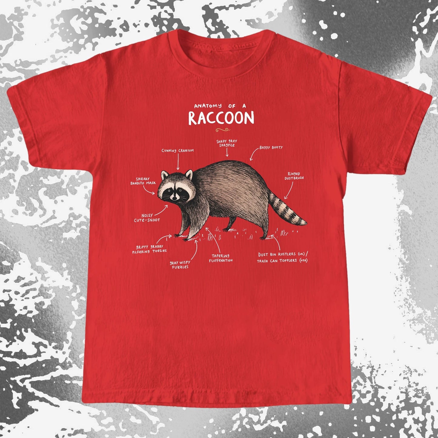 Anatomy of a Raccoon Funny Diagram, funny meme tee gift (view 8)