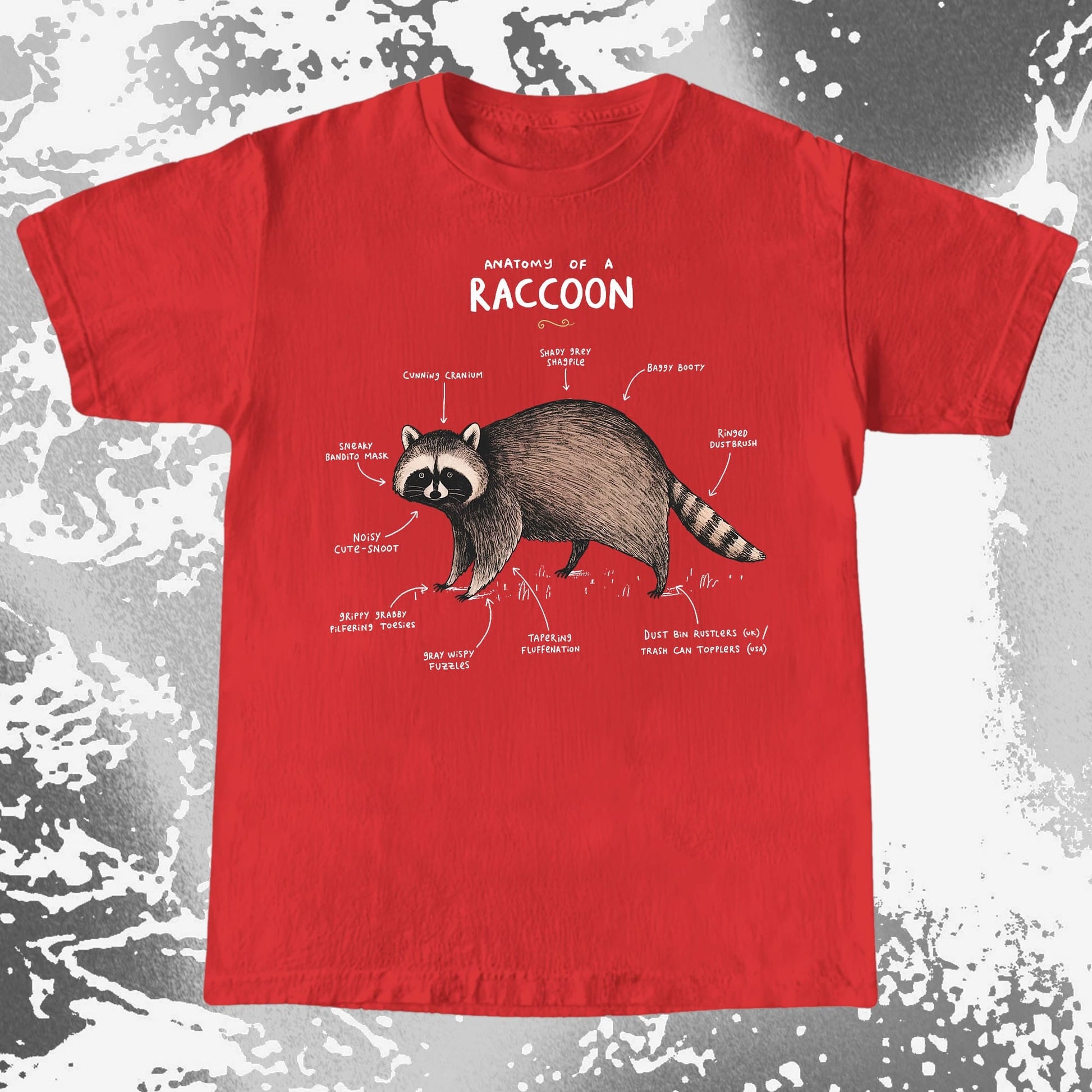 Anatomy of a Raccoon Funny Diagram, funny meme tee gift (view 8)