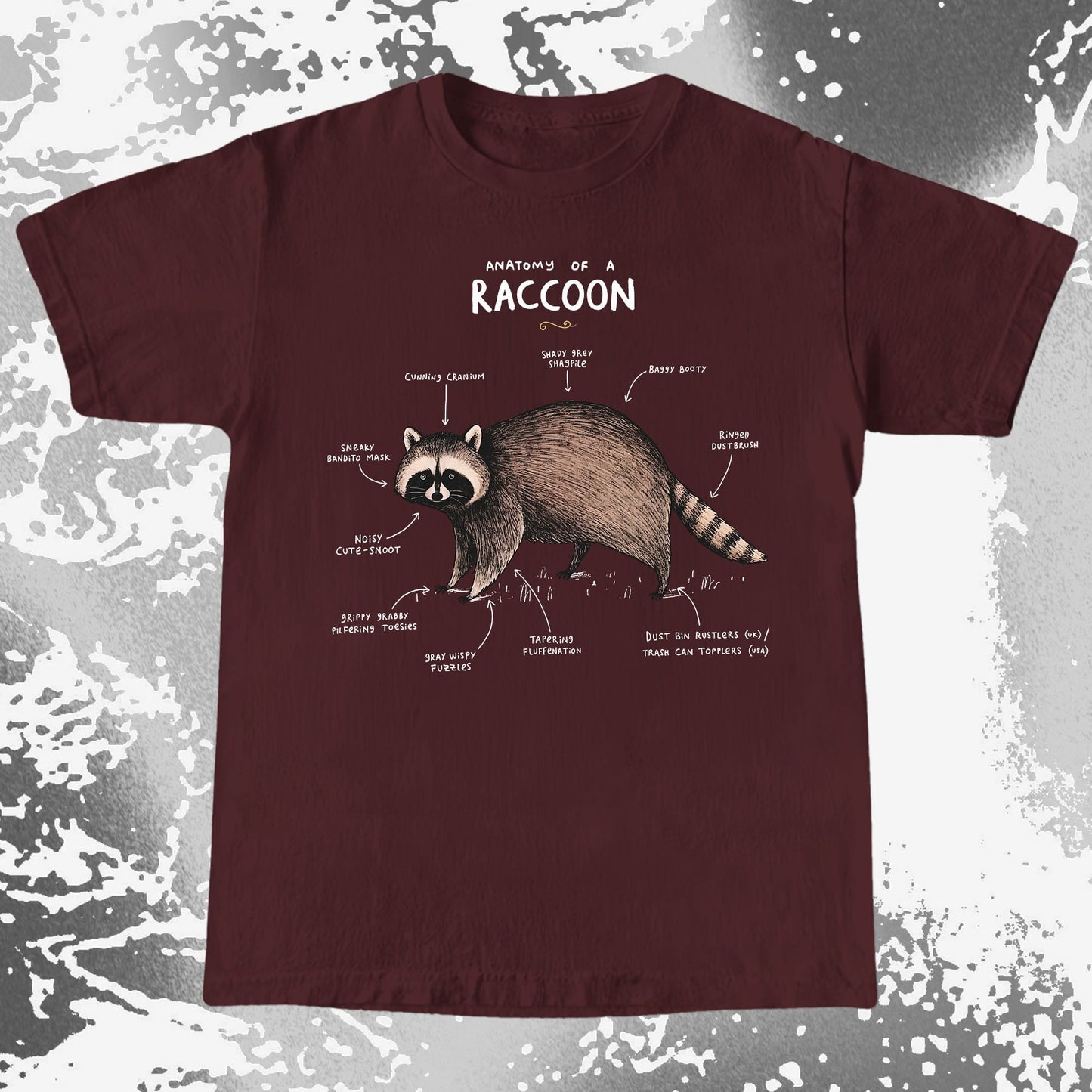 Anatomy of a Raccoon Funny Diagram, funny meme tee gift (view 9)