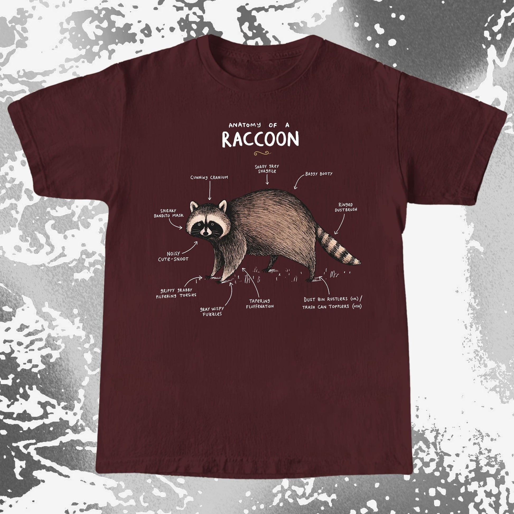 Anatomy of a Raccoon Funny Diagram, funny meme tee gift (view 9)