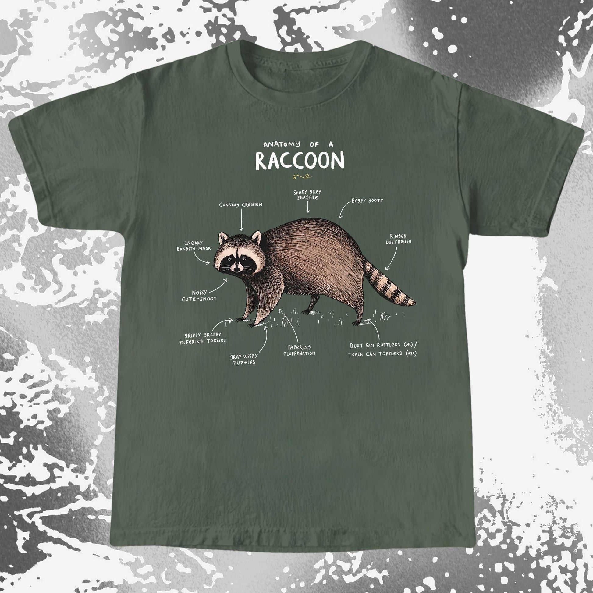 Anatomy of a Raccoon Funny Diagram, funny meme tee gift (view 7)