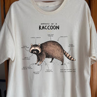Anatomy of a Raccoon Funny Diagram, funny meme tee gift