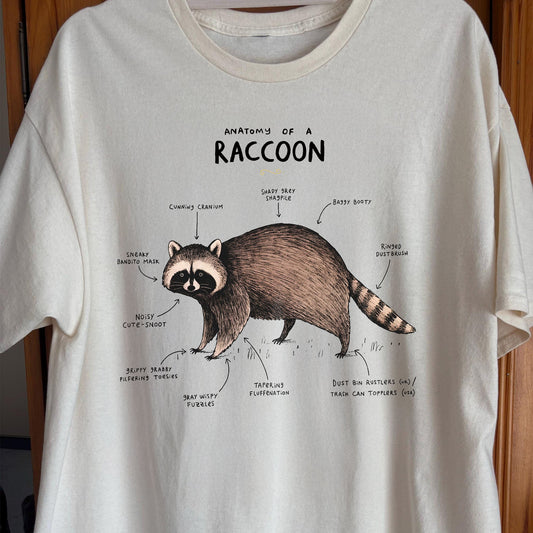 Anatomy of a Raccoon Funny Diagram, funny meme tee gift