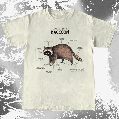 Anatomy of a Raccoon Funny Diagram, funny meme tee gift (view 2)
