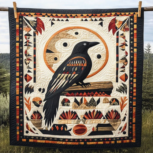 Ancestral Raven Quilt Blanket