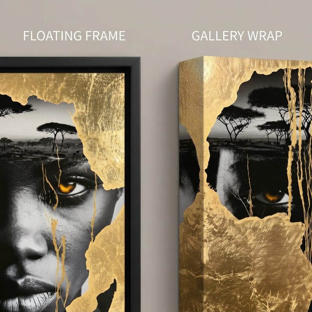 Ancestral Roots Emerging From Gilded Soil Canvas Wall Art