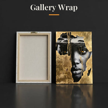 Ancestral Roots Emerging From Gilded Soil Canvas Wall Art