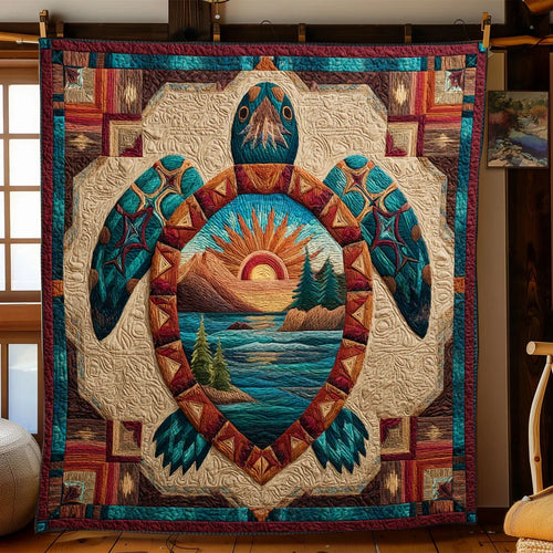 Ancestral Shell Vision Quilt Blanket