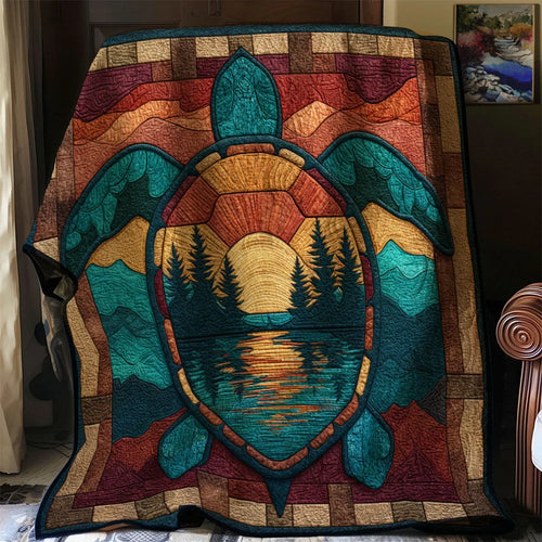 Ancestral Turtle Path Quilt Blanket